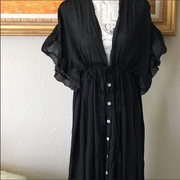 Boho Black Maxi Dress - Picture 7 of 11